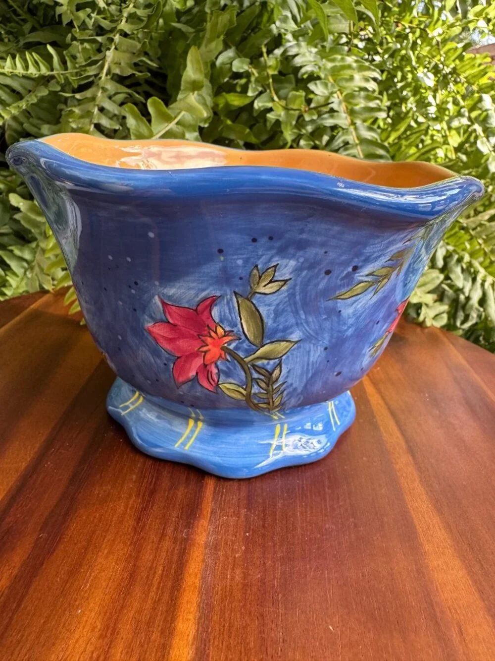 Certified International Country Collage, Ceramic Footed Ice Cream Bowl